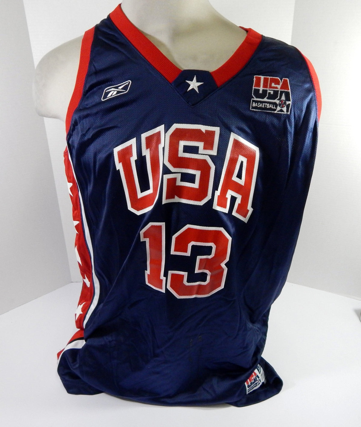 2003-04 Team USA Basketball #13 Game Issued Navy Jersey 24 DP57947 - DP57947