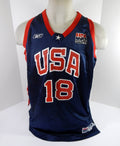 2003-04 Team USA Basketball #18 Game Issued Navy Jersey 20 DP55780 - DP55780