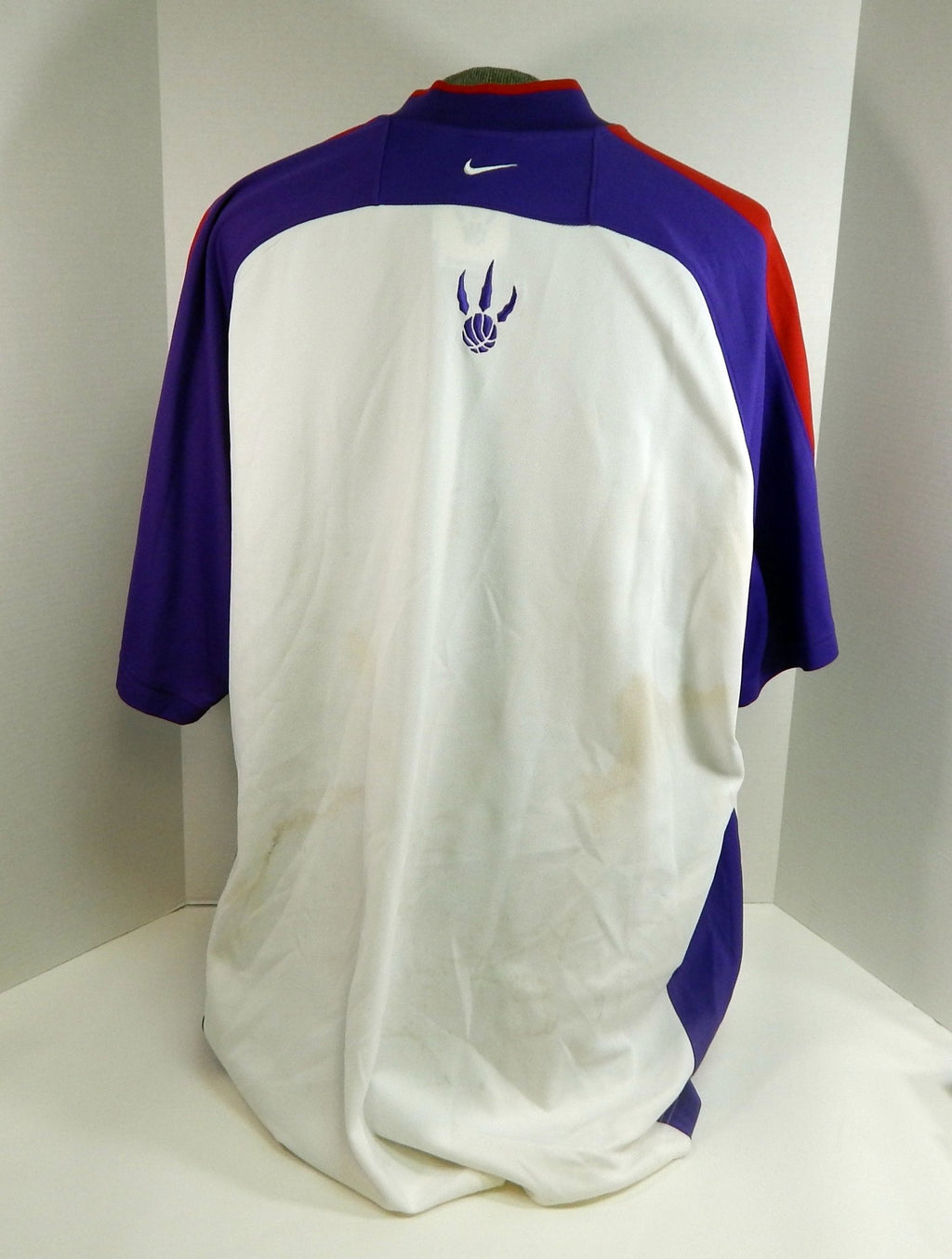 2003-04 Toronto Raptors Jannero Pargo #2 Game Used White Shooting Shirt 2XL 7 - DP51337