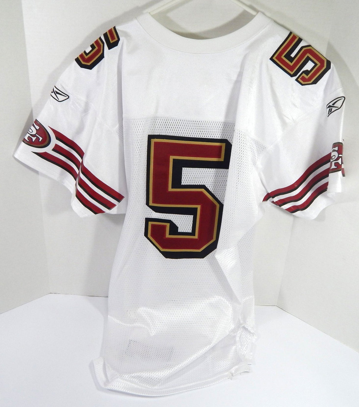 2003 San Francisco 49ers #5 Game Issued White Jersey 42 DP56794 - DP56794