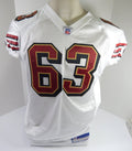 2003 San Francisco 49ers #63 Game Issued White Jersey 48 DP56827 - DP56827