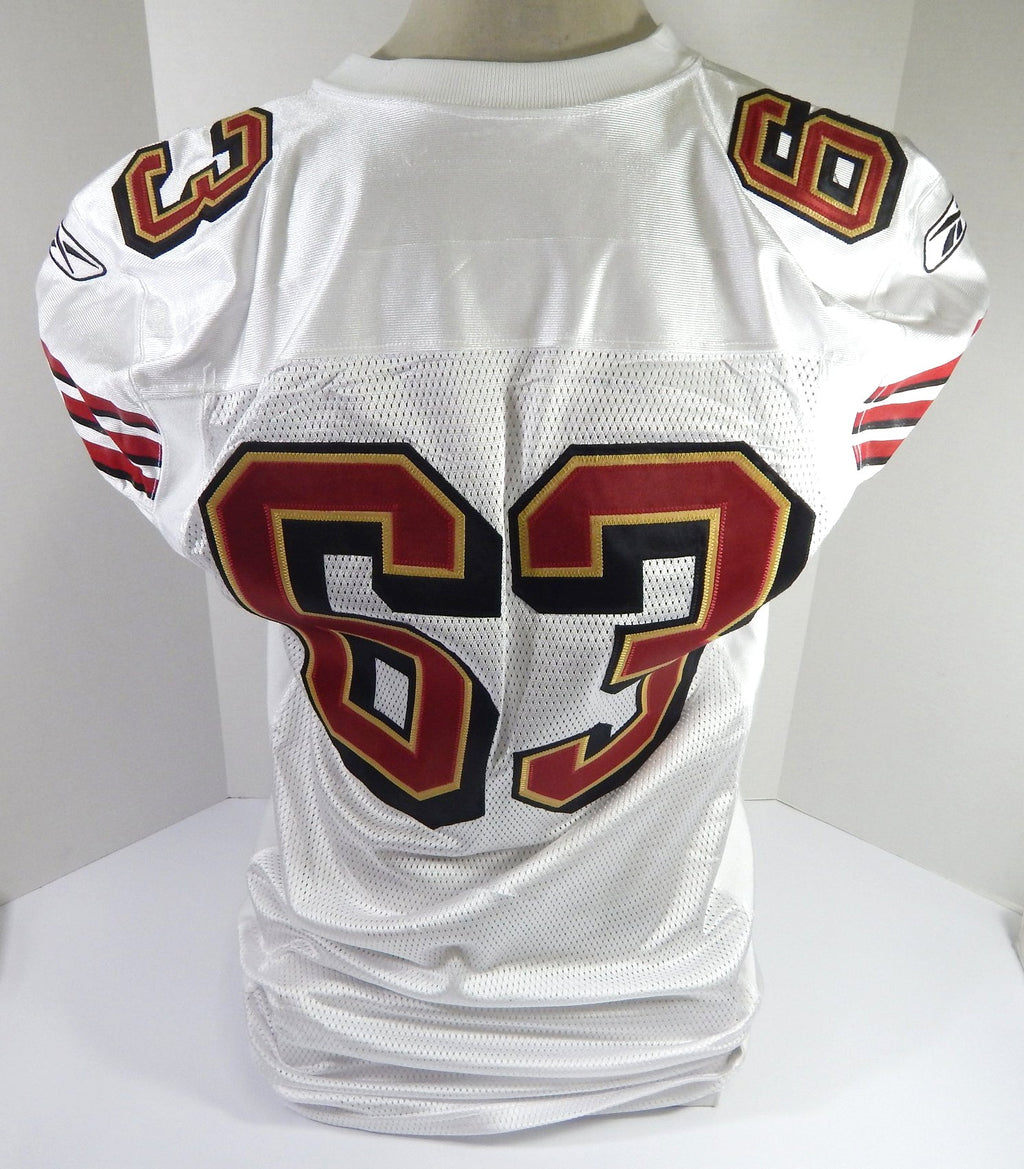 2003 San Francisco 49ers #63 Game Issued White Jersey 48 DP56827 - DP56827