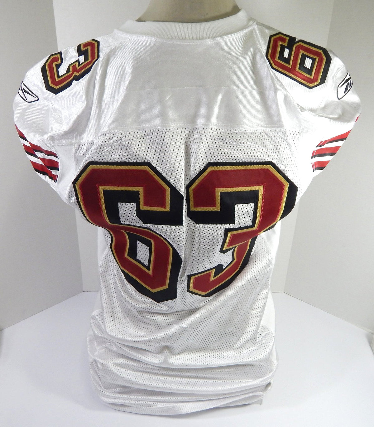 2003 San Francisco 49ers #63 Game Issued White Jersey 48 DP56827 - DP56827