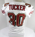 2003 San Francisco 49ers BJ Tucker #30 Game Issued White Jersey 44 DP56807 - DP56807