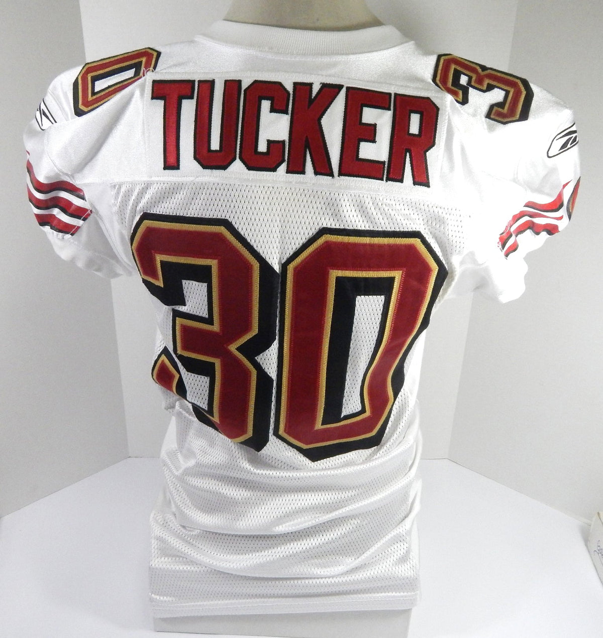 2003 San Francisco 49ers BJ Tucker #30 Game Issued White Jersey 44 DP56807 - DP56807