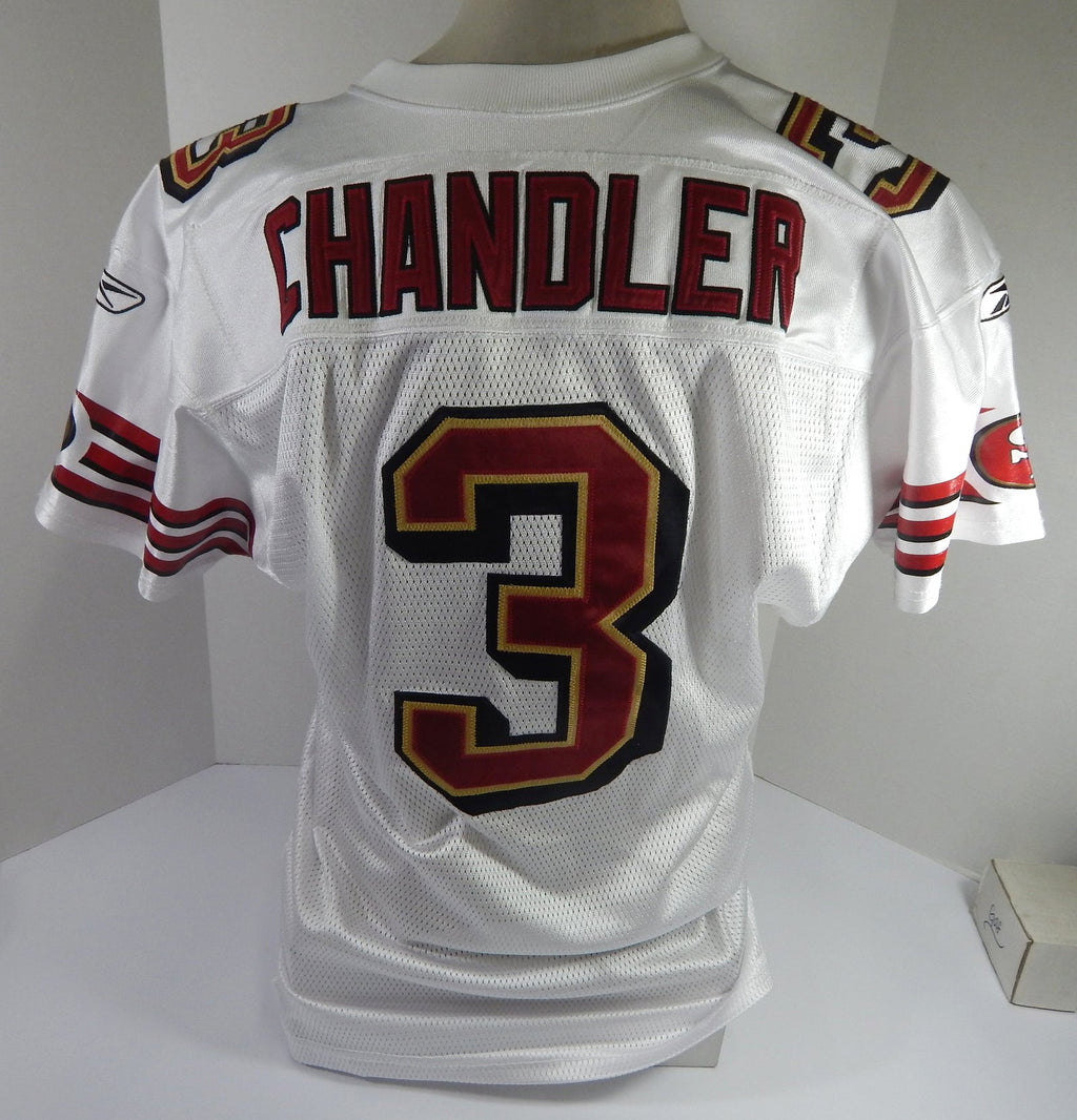 2003 San Francisco 49ers Jeff Chandler #3 Game Issued White Jersey 44 DP56800 - DP56800