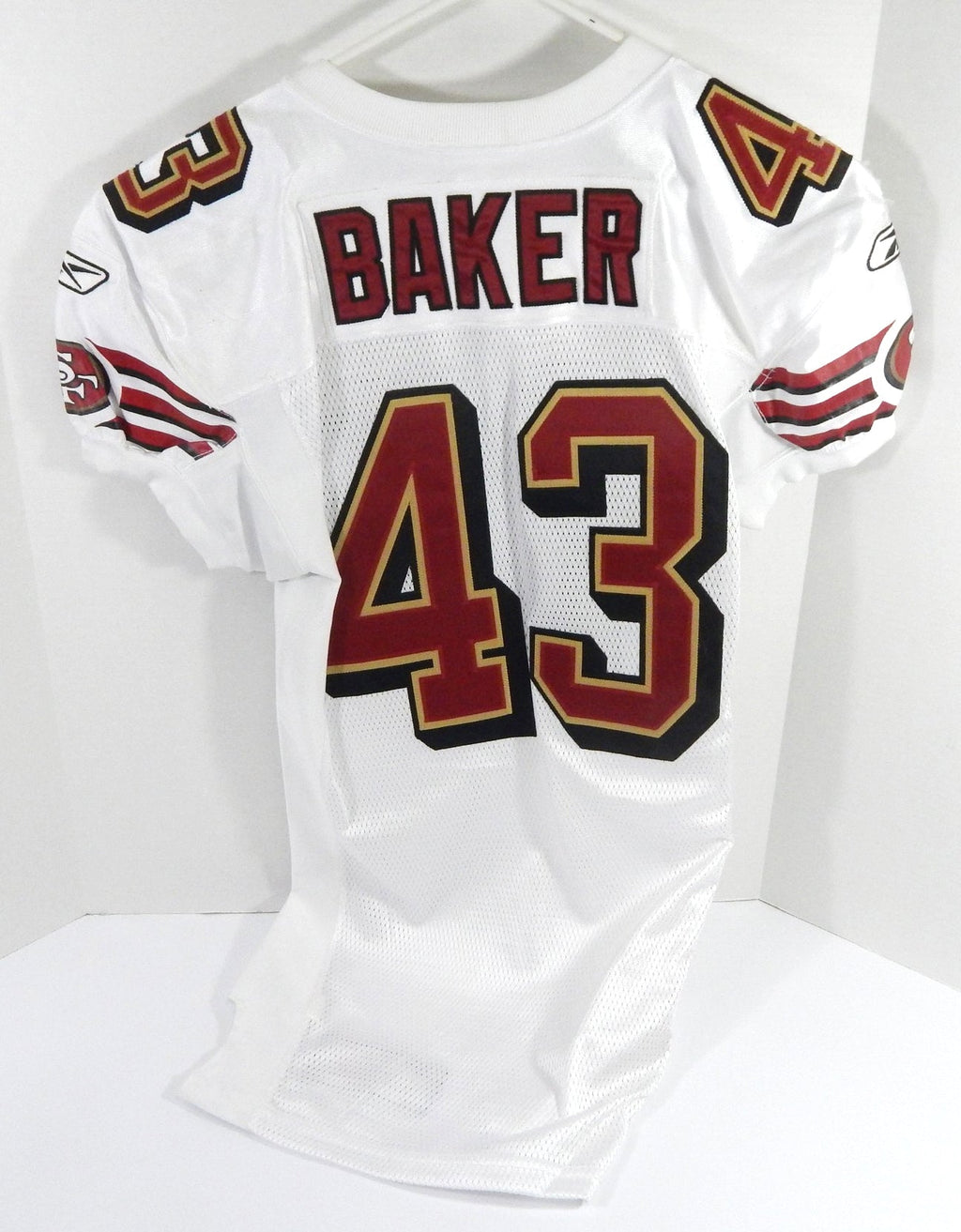 2003 San Francisco 49ers Lewis Baker #43 Game Issued White Jersey 42 DP56782 - DP56782