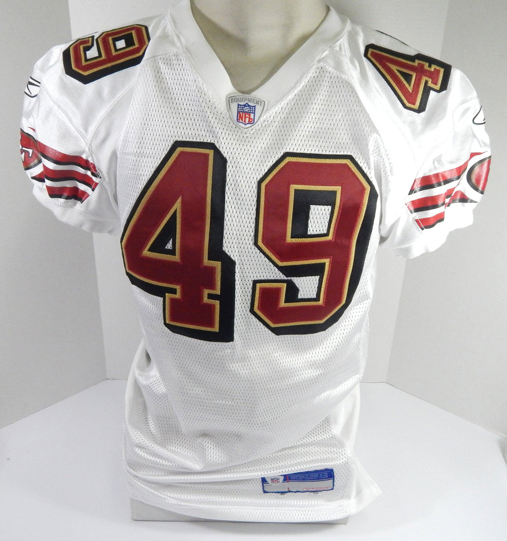 2003 San Francisco 49ers Zac Alcorn #49 Game Issued White Jersey 46 DP56786 - DP56786