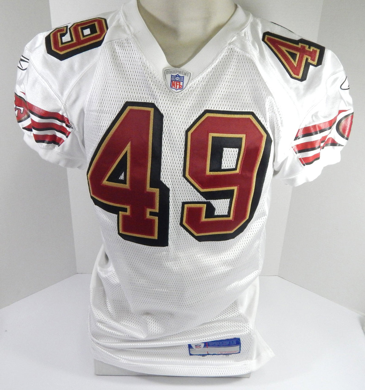 2003 San Francisco 49ers Zac Alcorn #49 Game Issued White Jersey 46 DP56786 - DP56786