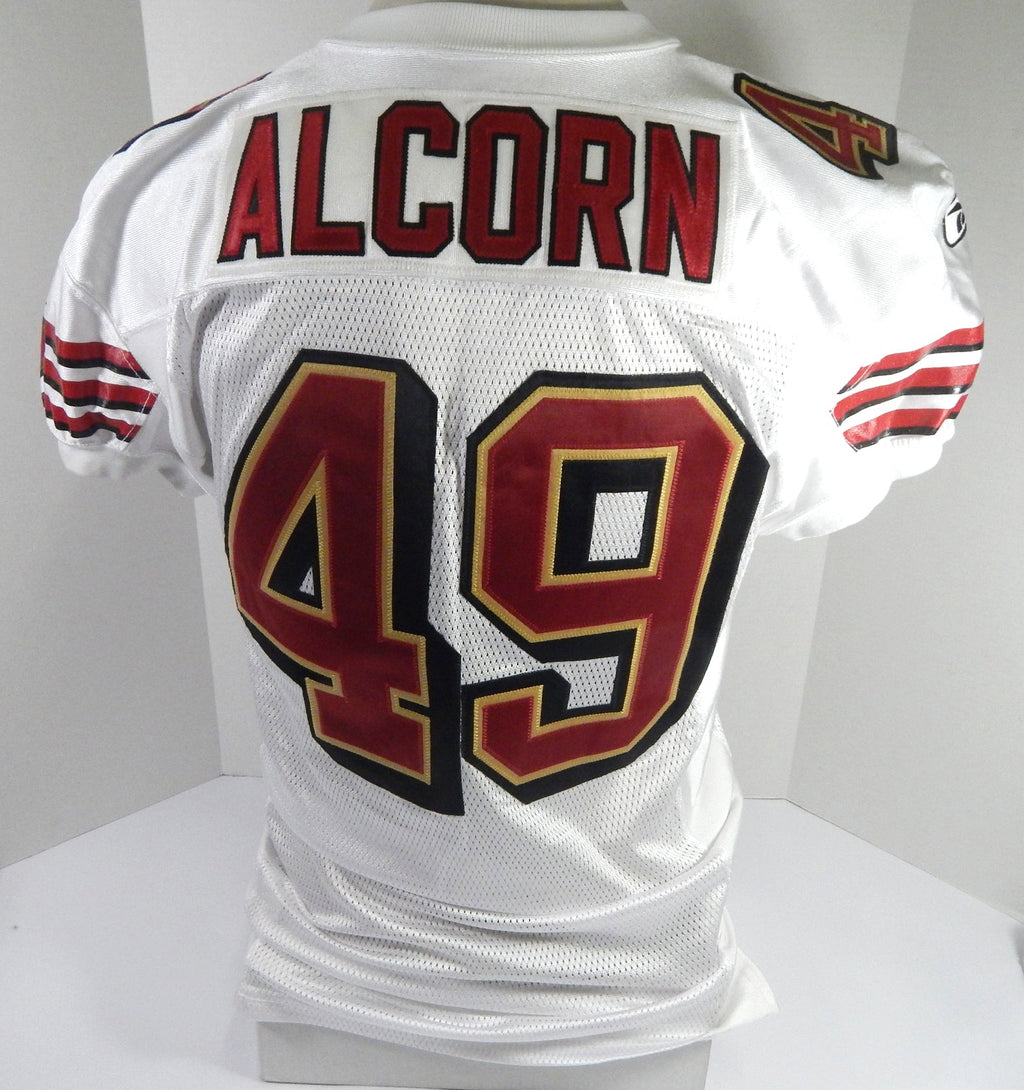 2003 San Francisco 49ers Zac Alcorn #49 Game Issued White Jersey 46 DP56786 - DP56786