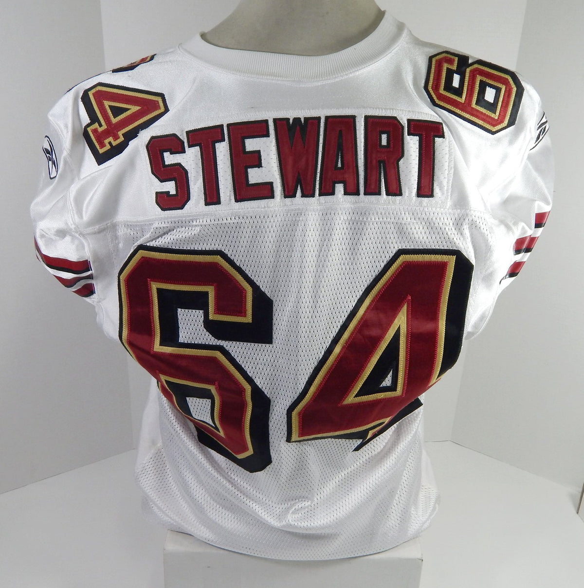 2004 San Francisco 49ers Daleroy Stewart #64 Game Issued White Jersey 50 DP59405 - DP59405