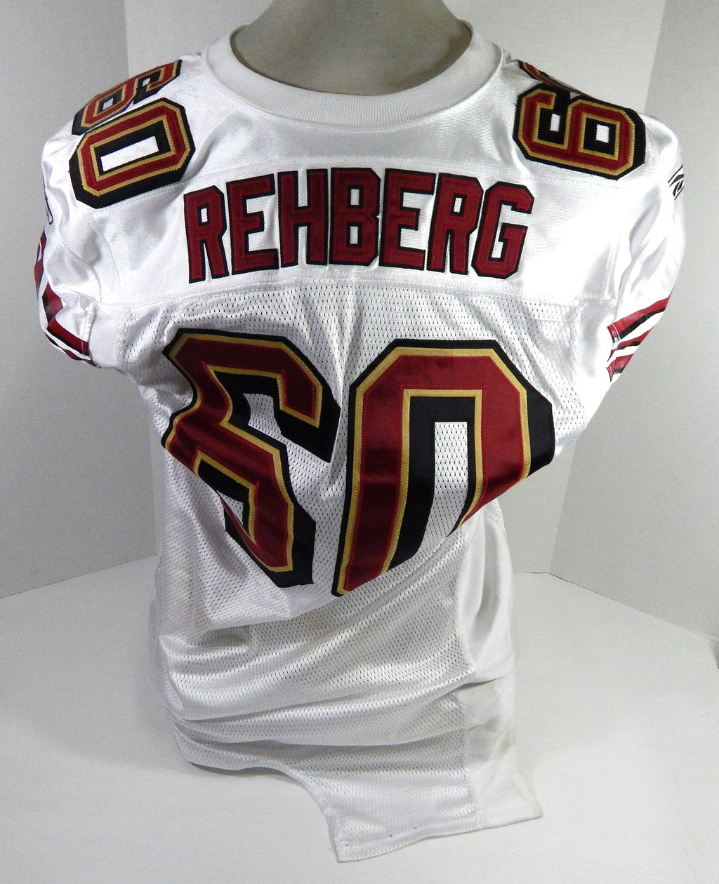2004 San Francisco 49ers Scott Rehberg #60 Game Issued White Jersey 50 DP59265 - DP59265