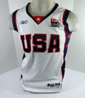 2005-06 Team USA Basketball Game Issued White Jersey L DP55818 - DP55818