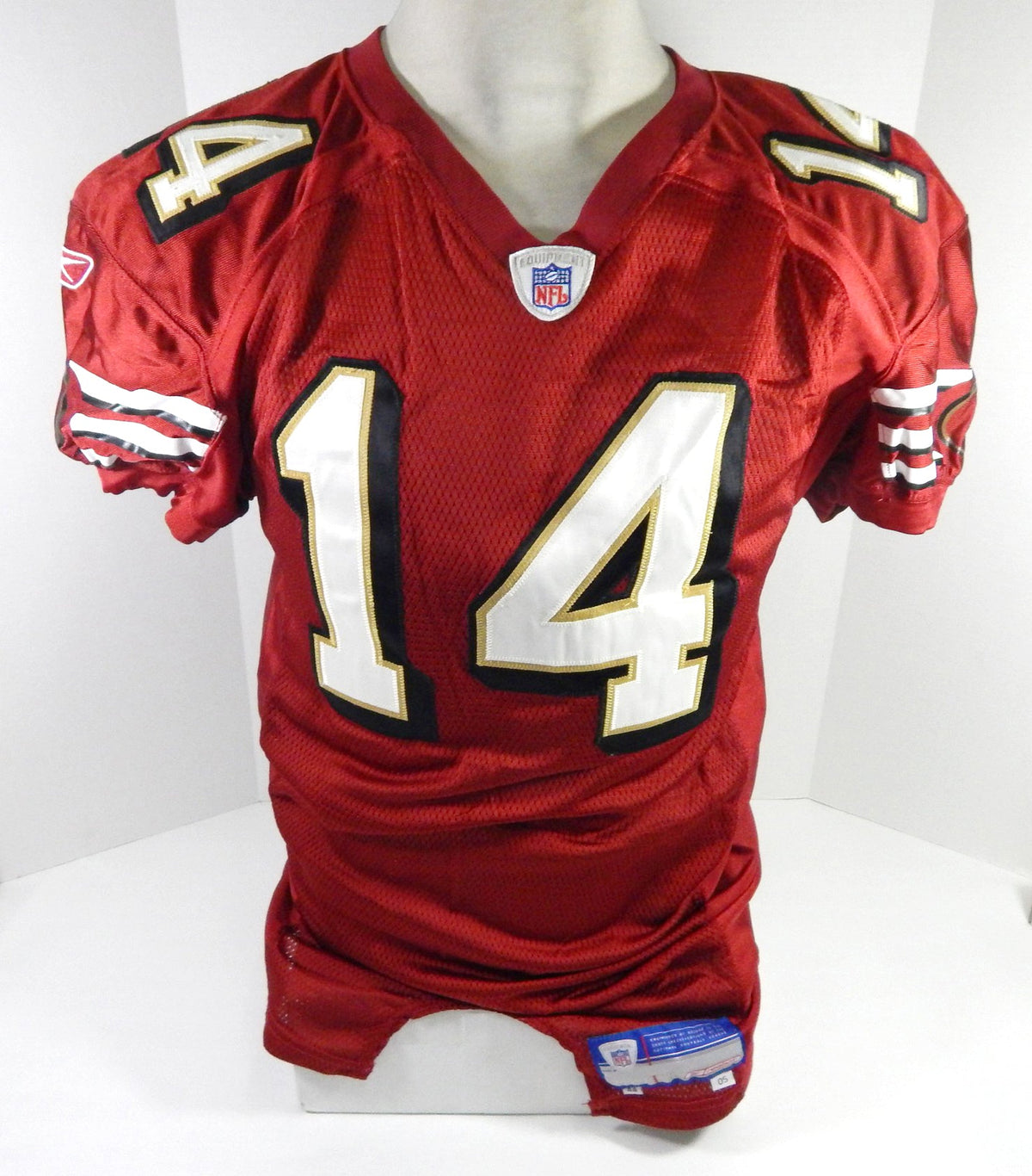 2005 San Francisco 49ers #14 Game Issued Red Jersey 44 DP60973 - DP60973
