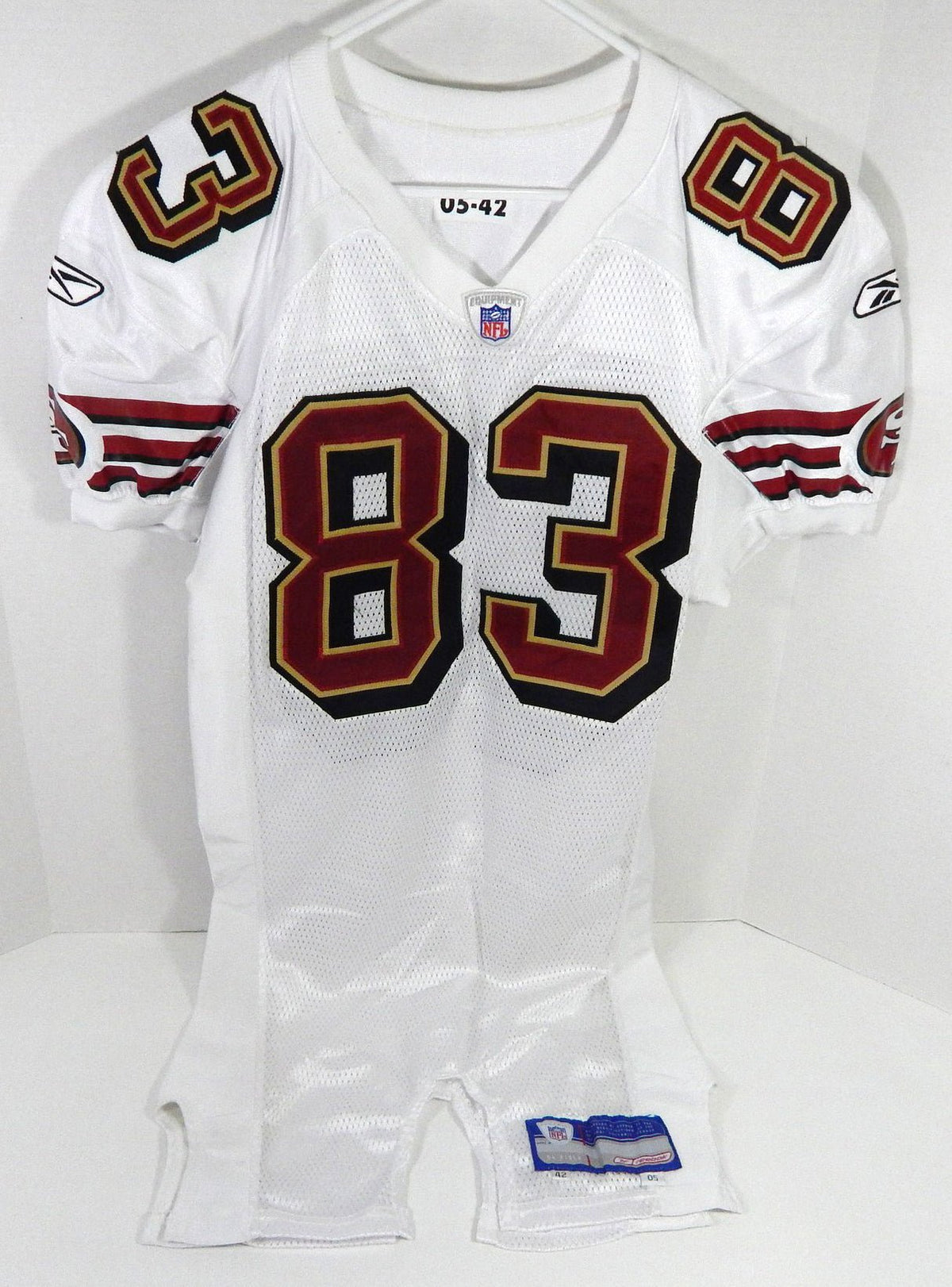 2005 San Francisco 49ers #83 Game Issued White Jersey 42 DP57904 - DP57904