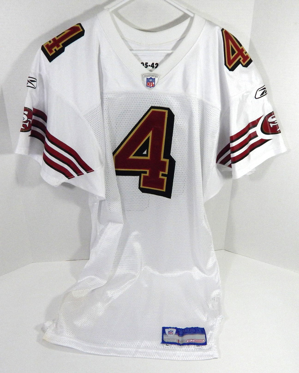 2005 San Francisco 49ers Andy Lee #4 Game Issued White Jersey 42 DP59279 - DP59279