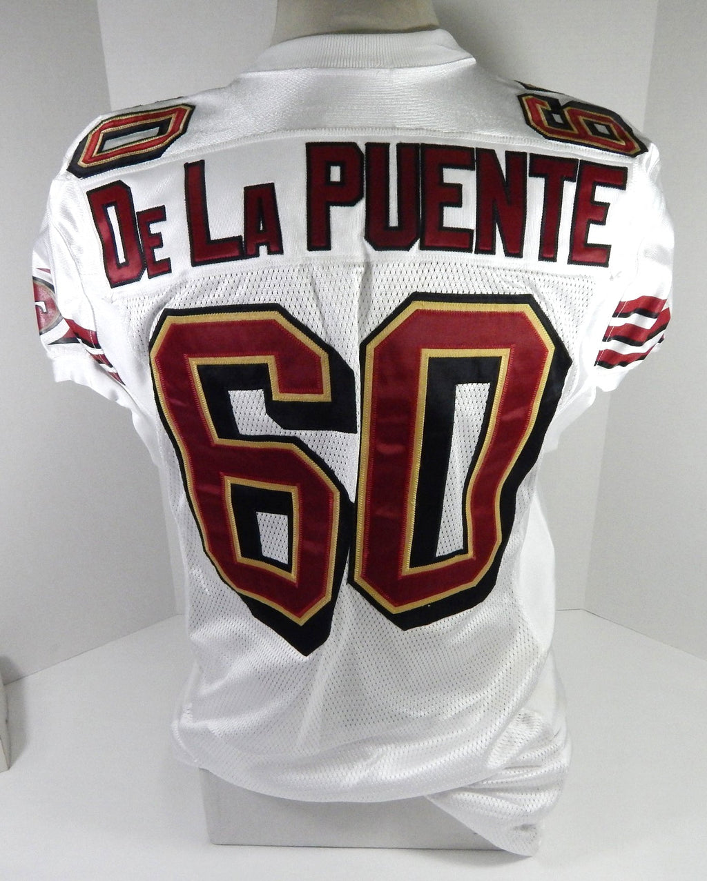 2005 San Francisco 49ers Brian De La Puente #60 Game Issued White Jersey 48 7894 - DP57894