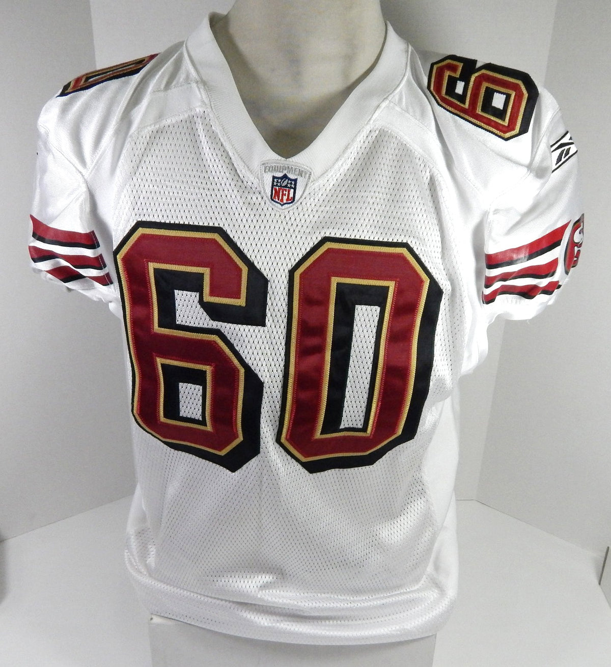 2005 San Francisco 49ers Brian De La Puente #60 Game Issued White Jersey 48 7894 - DP57894