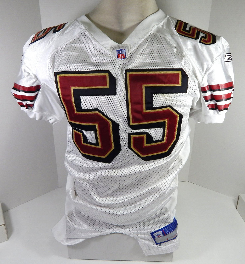 2005 San Francisco 49ers Jamie Winborn #55 Game Issued White Jersey 44 DP57896 - DP57896