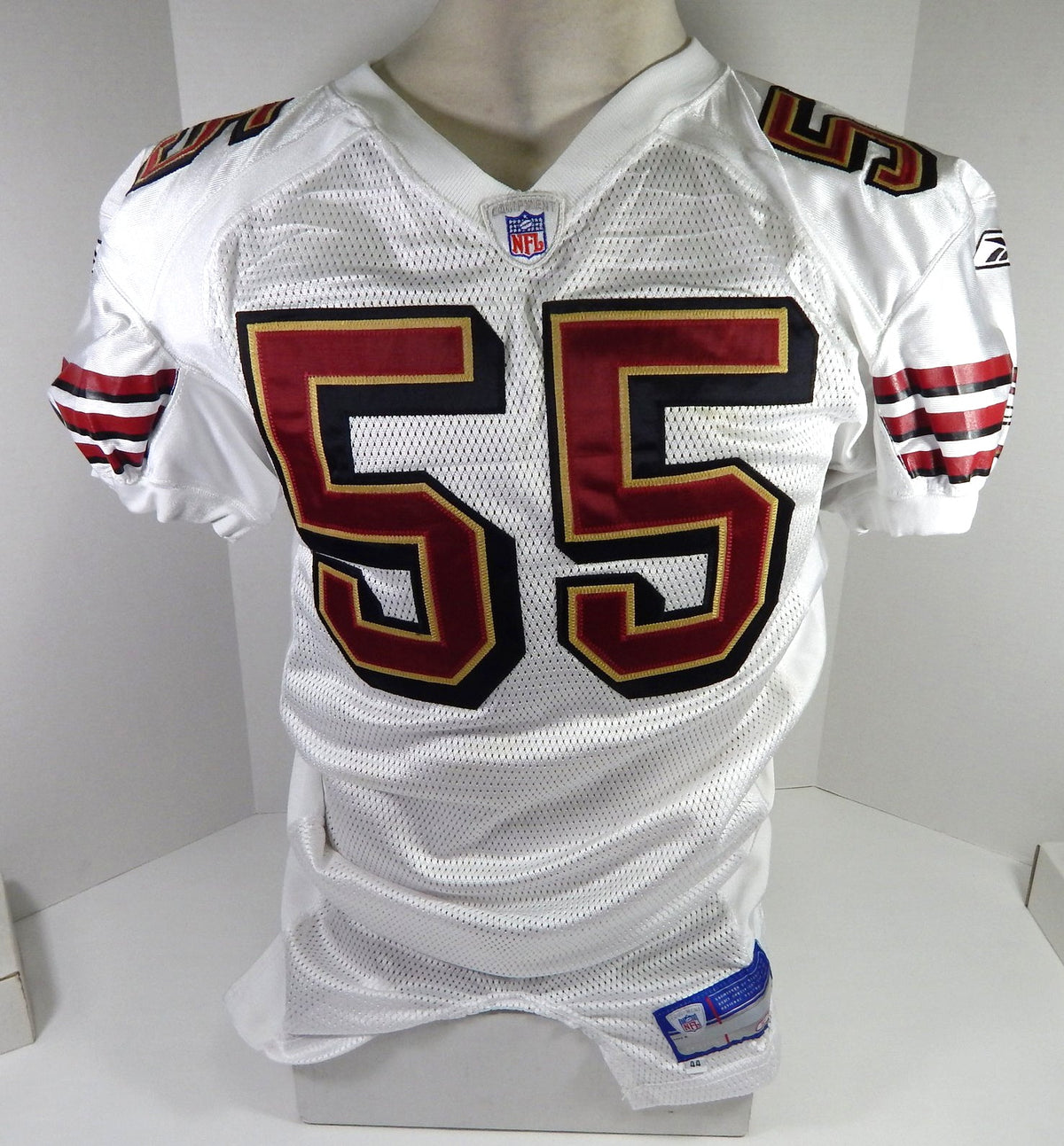 2005 San Francisco 49ers Jamie Winborn #55 Game Issued White Jersey 44 DP57896 - DP57896