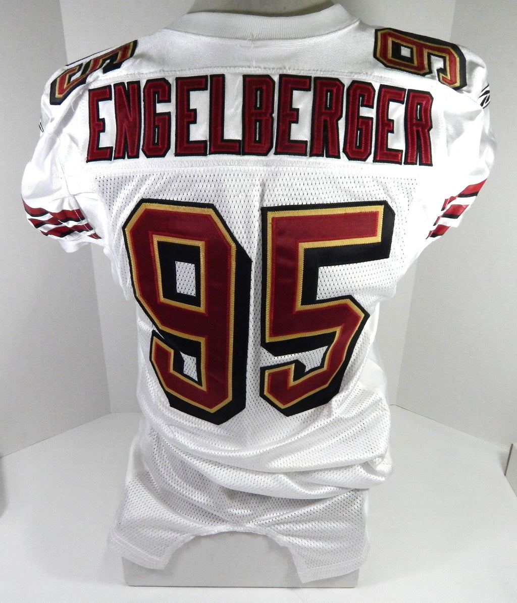 2005 San Francisco 49ers John Engelberger #95 Game Issued White Jersey 44 57911 - DP57911