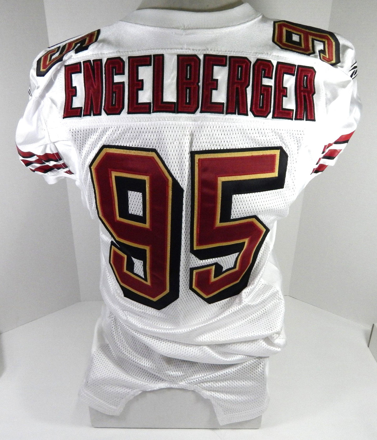 2005 San Francisco 49ers John Engelberger #95 Game Issued White Jersey 44 57911 - DP57911