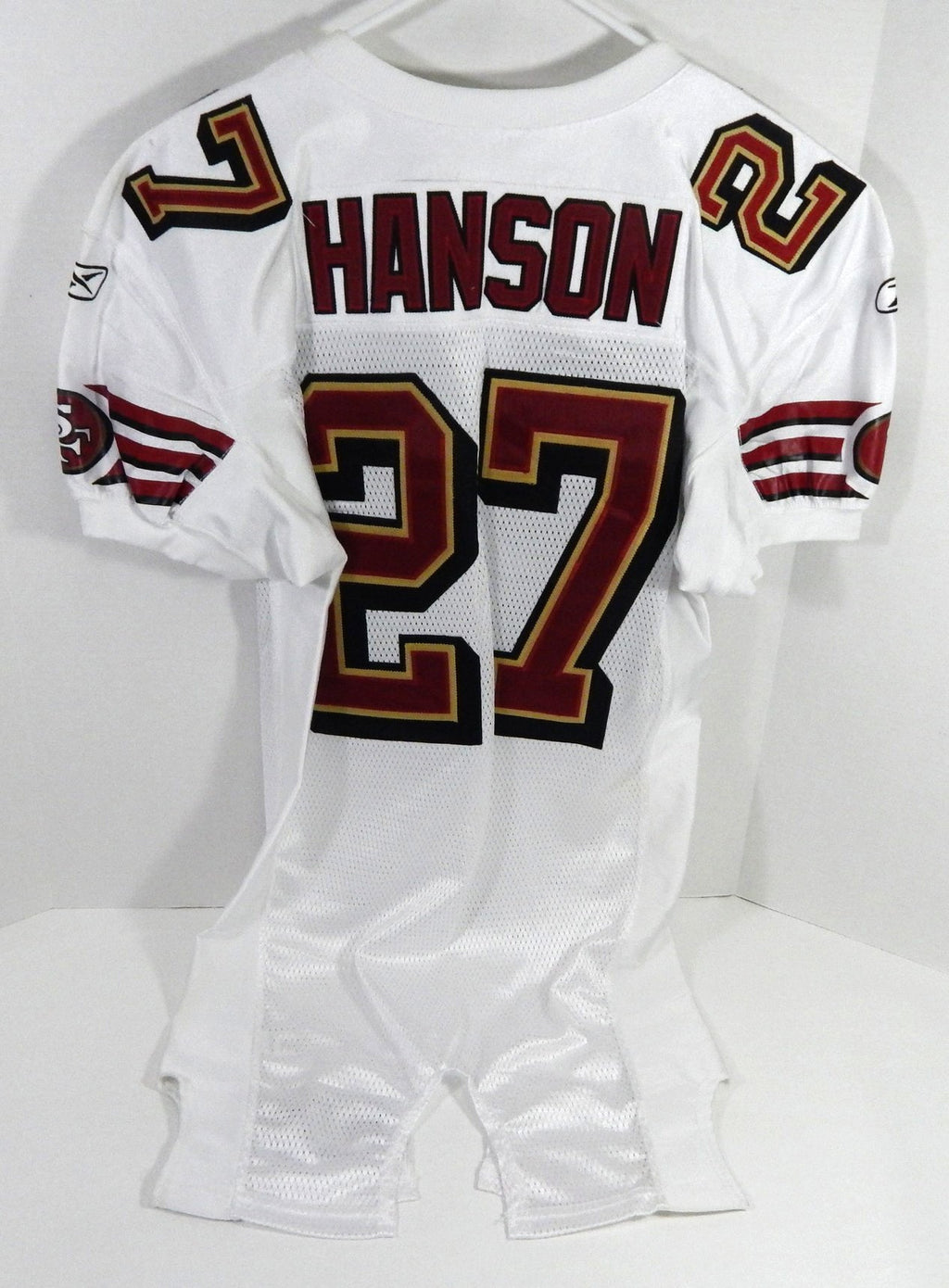 2005 San Francisco 49ers Joselio Hanson #27 Game Issued White Jersey 42 DP59381 - DP59381