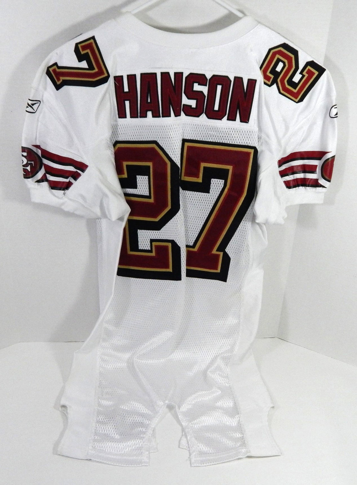 2005 San Francisco 49ers Joselio Hanson #27 Game Issued White Jersey 42 DP59381 - DP59381