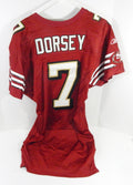 2005 San Francisco 49ers Ken Dorsey #7 Game Issued Red Jersey 42 DP60203 - DP60203
