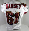2005 San Francisco 49ers LaJuan Ramsey #61 Game Issued White Jersey 48 DP57893 - DP57893