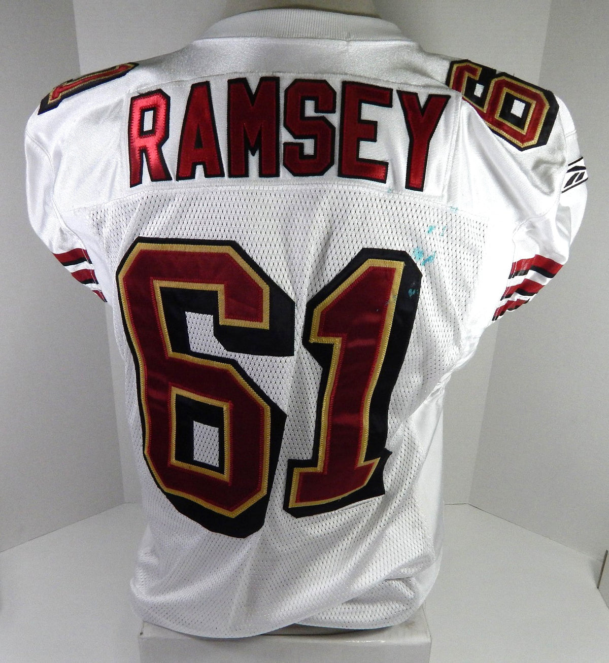 2005 San Francisco 49ers LaJuan Ramsey #61 Game Issued White Jersey 48 DP57893 - DP57893