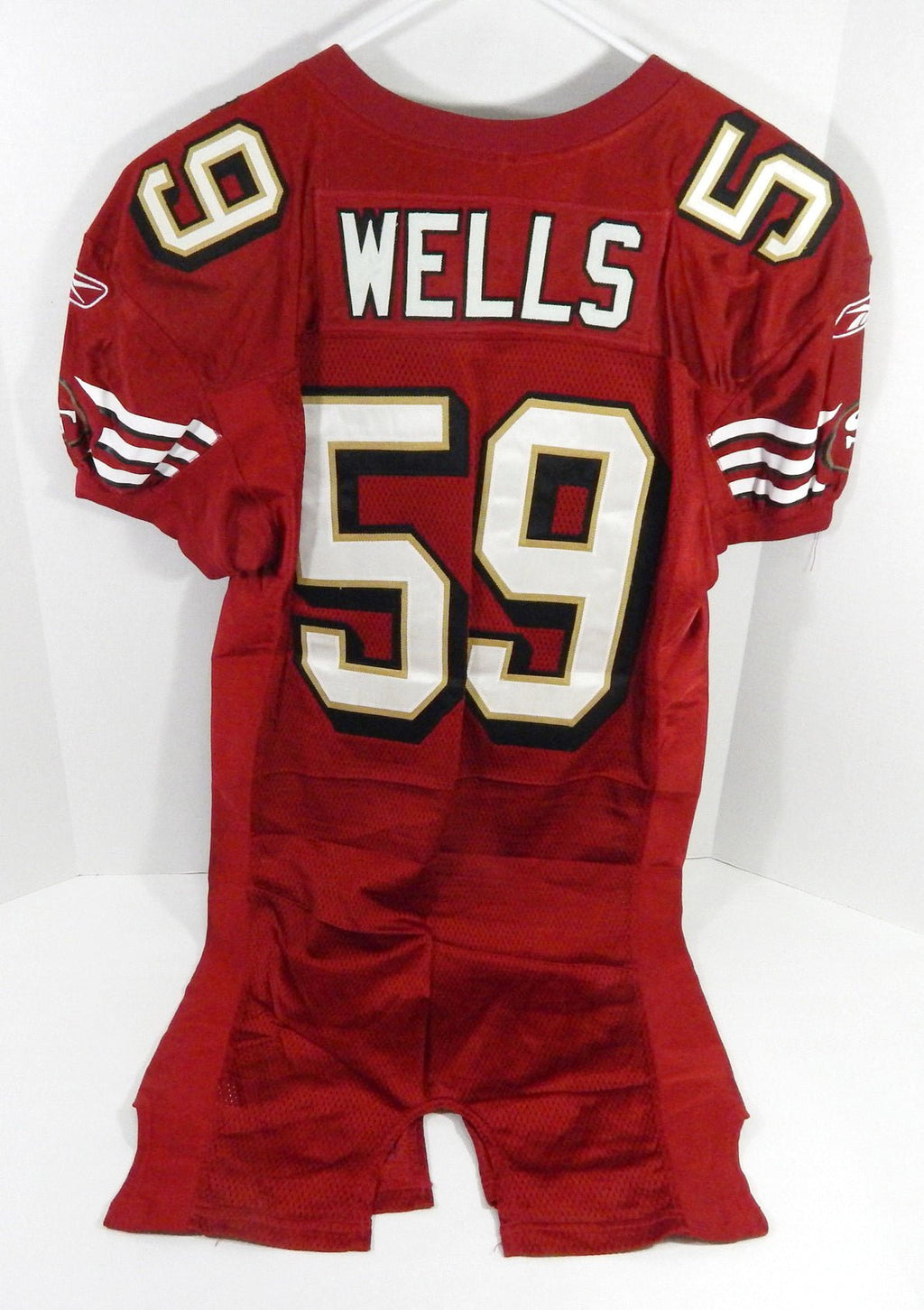 2005 San Francisco 49ers Ray Wells #59 Game Issued Red Jersey 44 DP61007 - DP61007