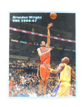 2006-07 Brandan Wright Warriors #32 Jersey Shooting Hoop 16" x 20" Board Poster - DM86853