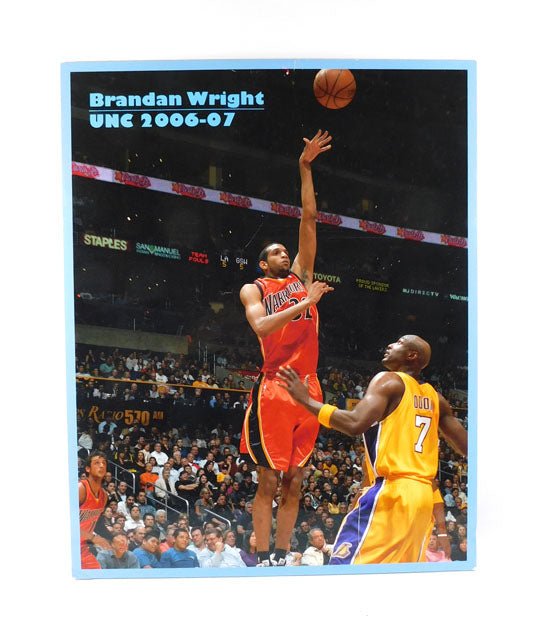 2006-07 Brandan Wright Warriors #32 Jersey Shooting Hoop 16" x 20" Board Poster - DM86853