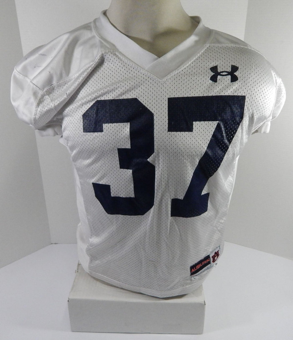 2006 Auburn Tigers #37 Game Used White Practice Jersey L DP59134 - DP59134