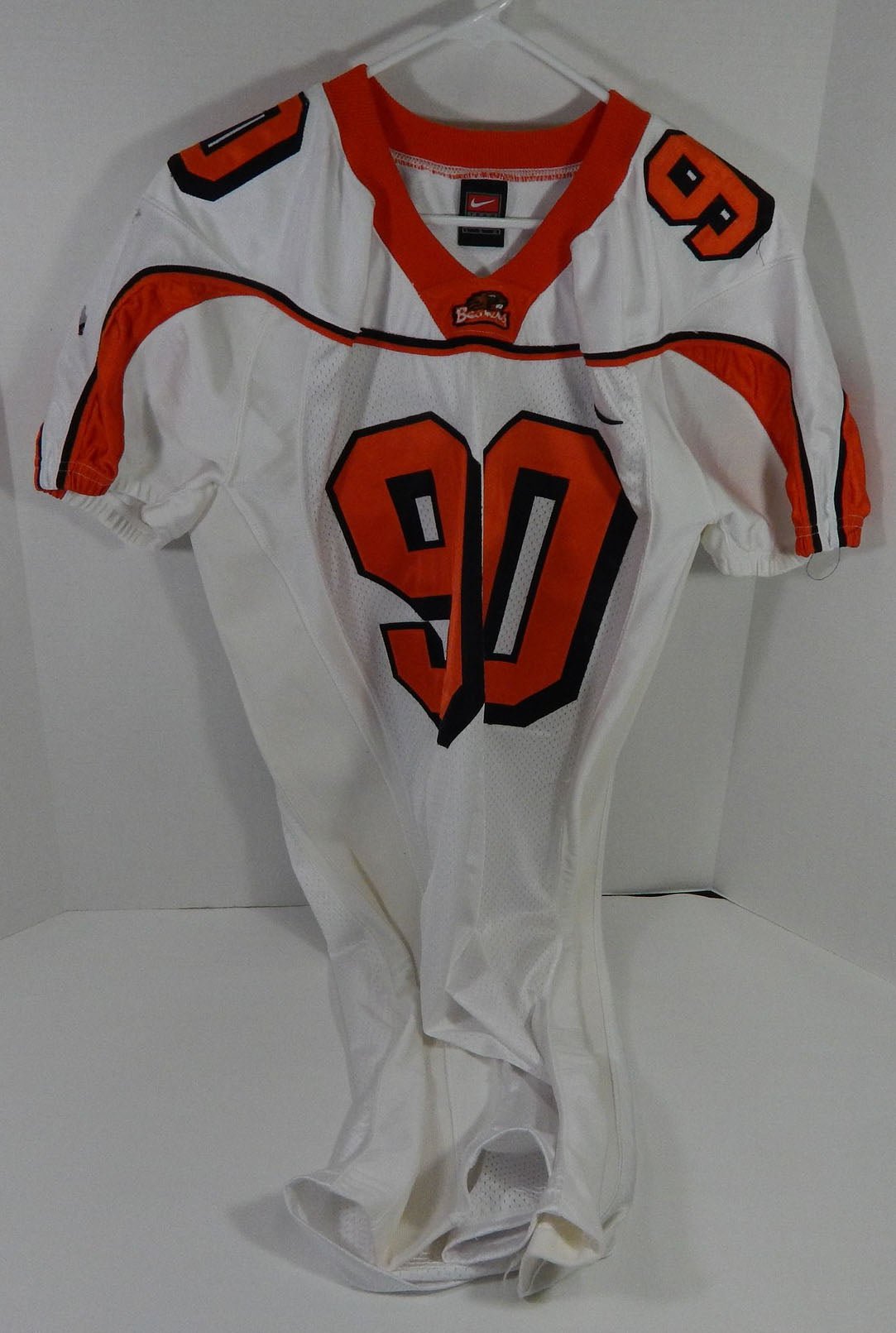 2006 Oregon State Beavers Victor Butler #90 Game Used White Jersey L 679 - DP58679