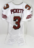 2006 San Francisco 49ers Cody Pickett #3 Game Issued White Jersey 60th Patch 4 - DP57924