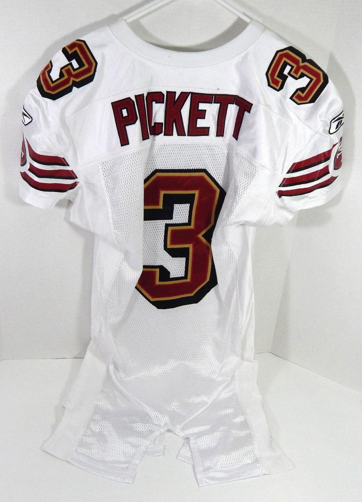 2006 San Francisco 49ers Cody Pickett #3 Game Issued White Jersey 60th Patch 4 - DP57924