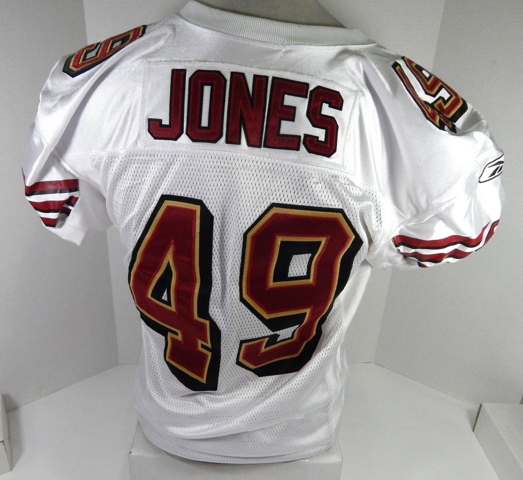 2006 San Francisco 49ers Terry Jones #49 Game Issued White Jersey 60 Patch 46 6 - DP57916