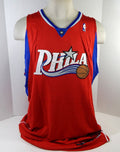 2007-08 Philadelphia 76ers Blank Game Issued Red Jersey 54 + 4 L 03 - DP17203