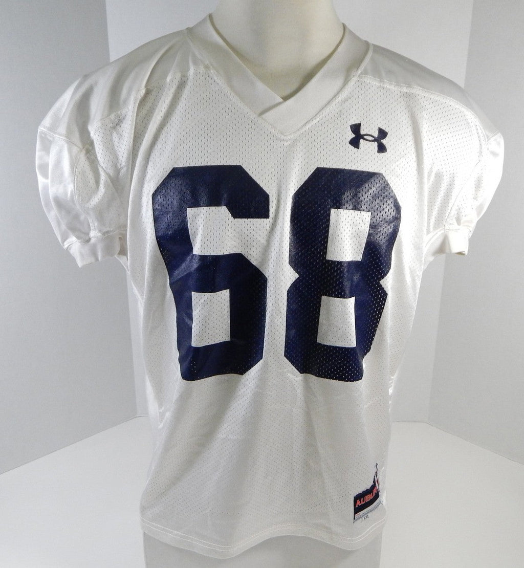 2007 Auburn Tigers #68 Game Used White Football Practice Jersey Size: XXL 49 - DP11349