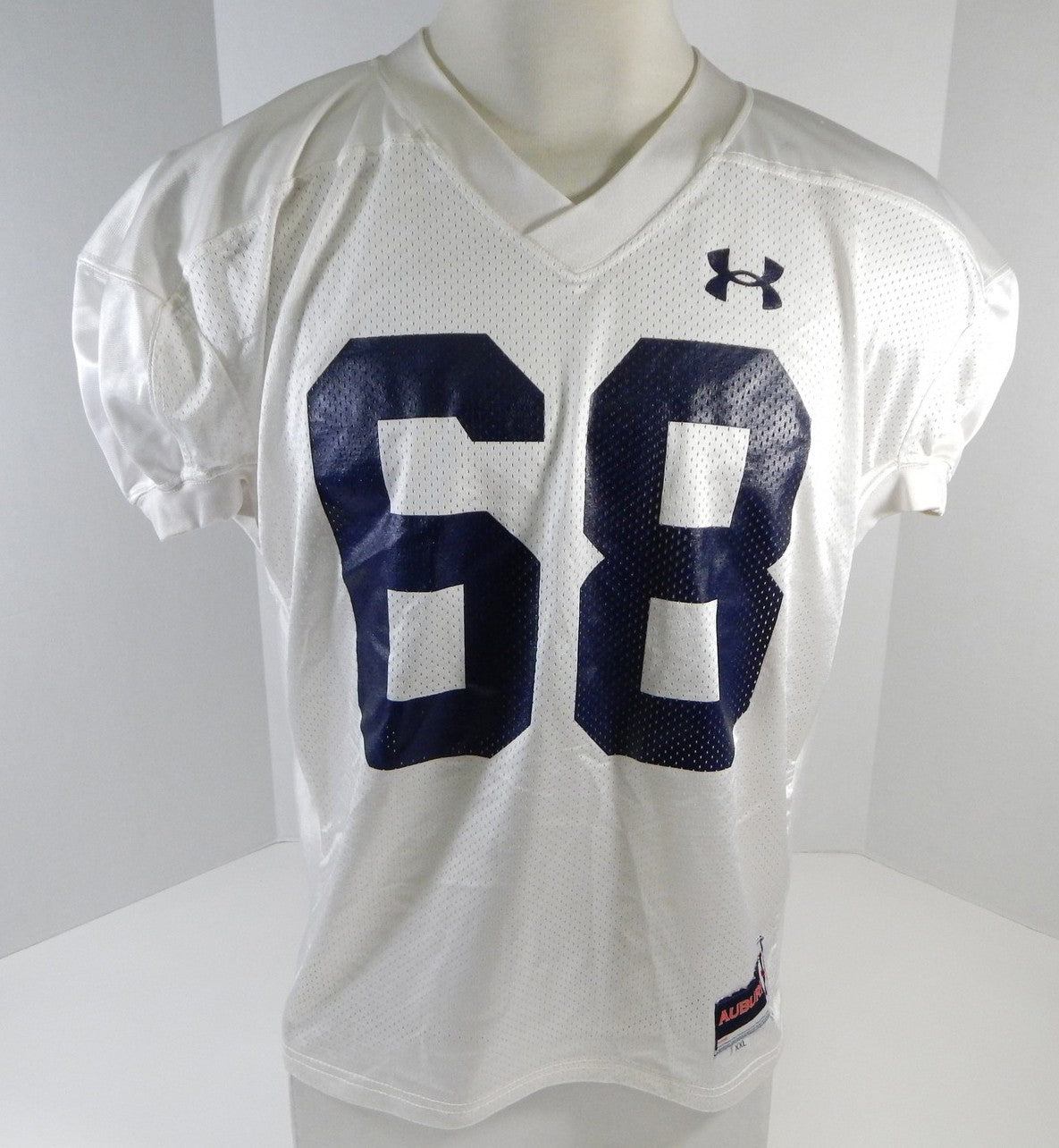 2007 Auburn Tigers #68 Game Used White Football Practice Jersey Size: XXL 49 - DP11349