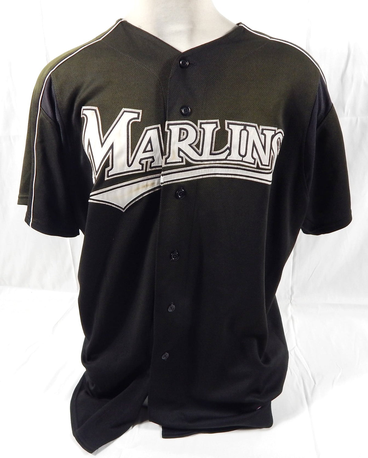 2007 Florida Marlins David Humen #80 Game Used Black Jersey BP ST XL DP64378 - DP64378