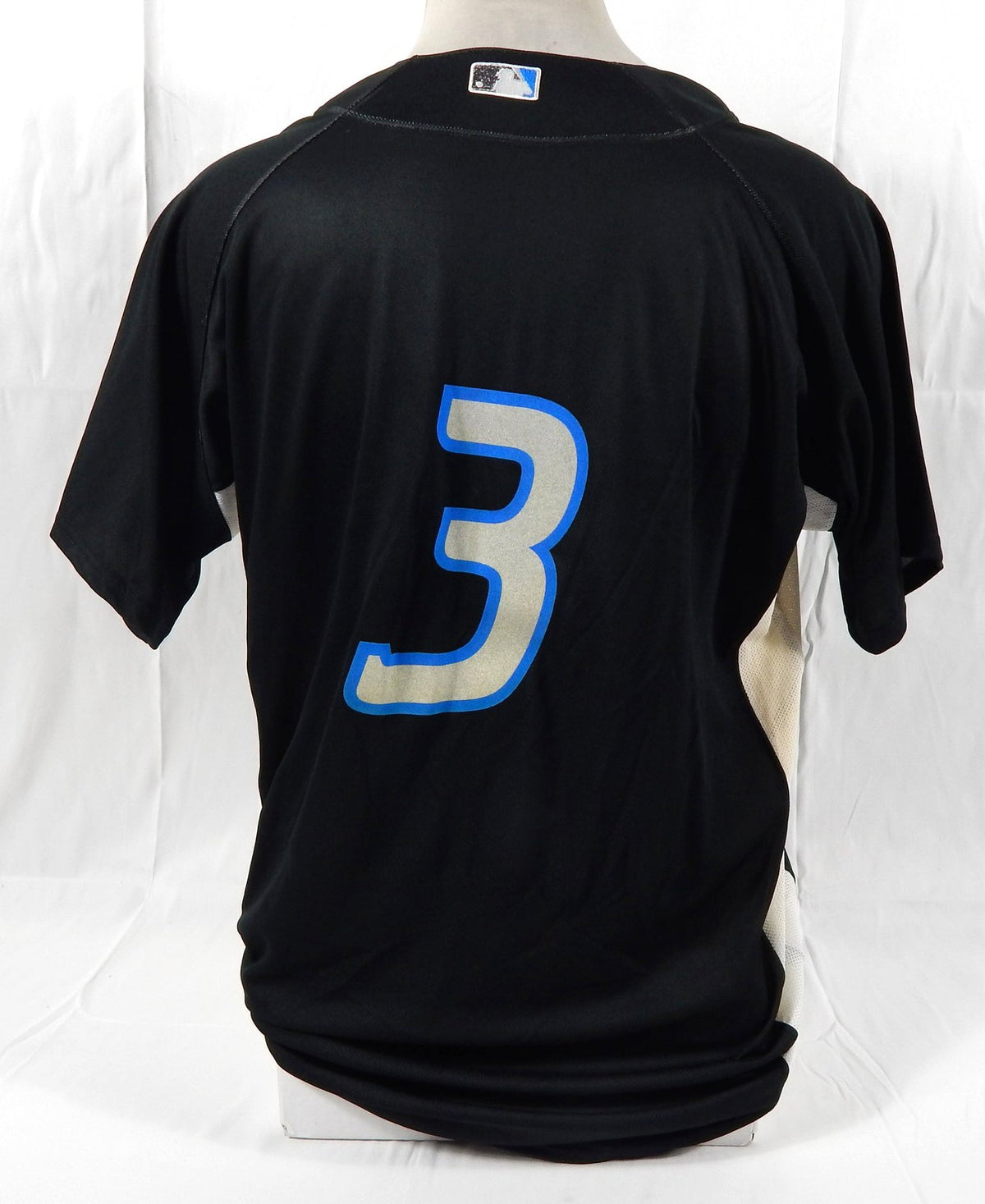2007 Toronto Blue Jays #3 Game Used Black Jersey ST BP 46 DP64359 - DP64359
