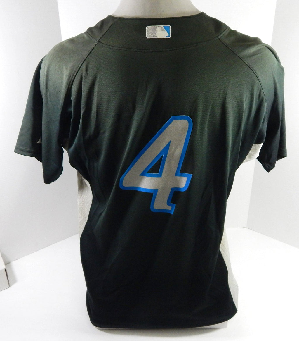 2007 Toronto Blue Jays #4 Game Used Black Jersey ST BP 44 DP60179 - DP60179
