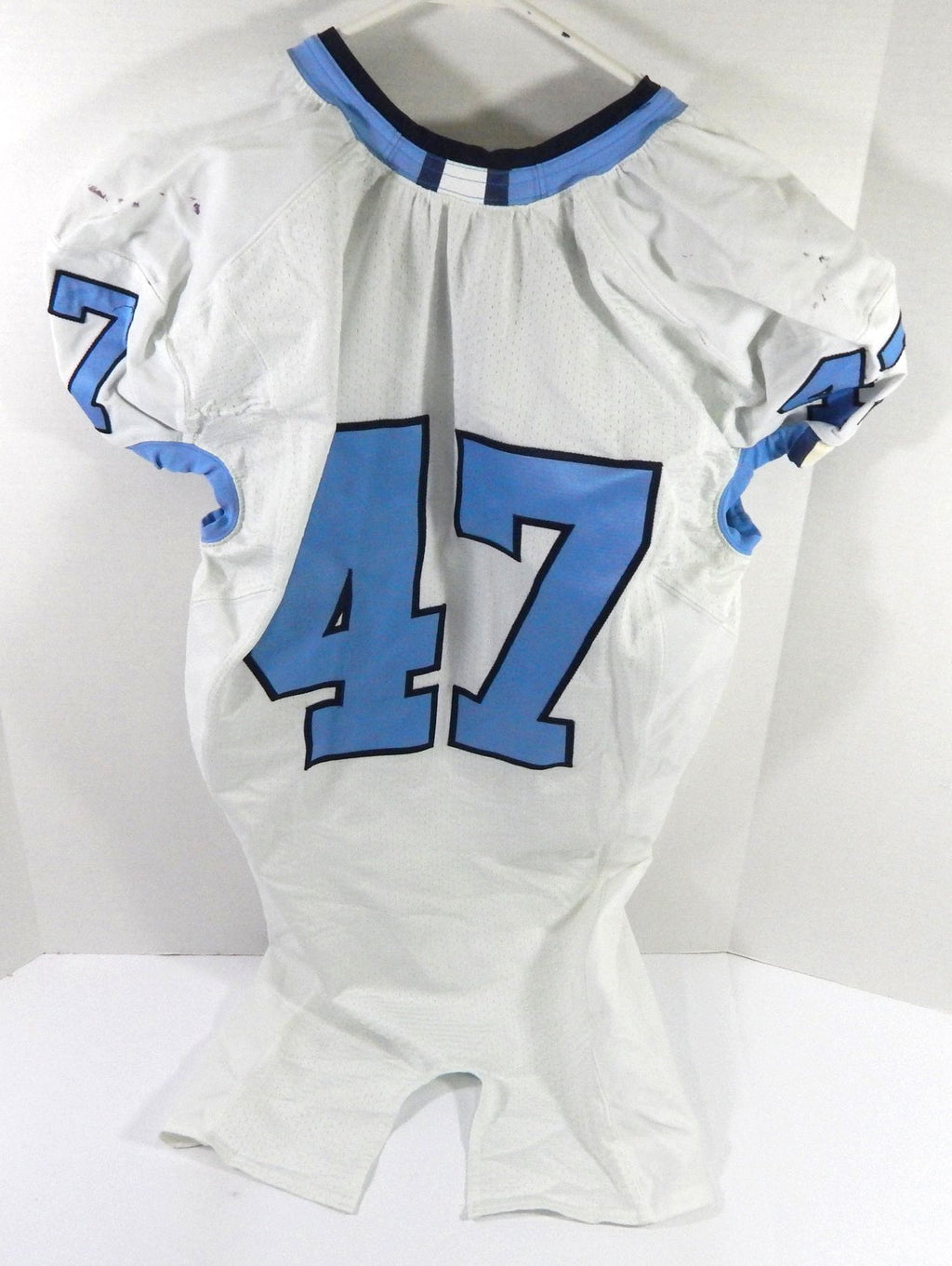 2008-12 North Carolina Tar Heels UNC #47 Game Used White Jersey NP Rem 42 670 - DP54670