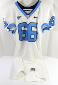 2008-12 North Carolina Tar Heels UNC #66 Game Used White Jersey NP Rem 48 3 - DP54143