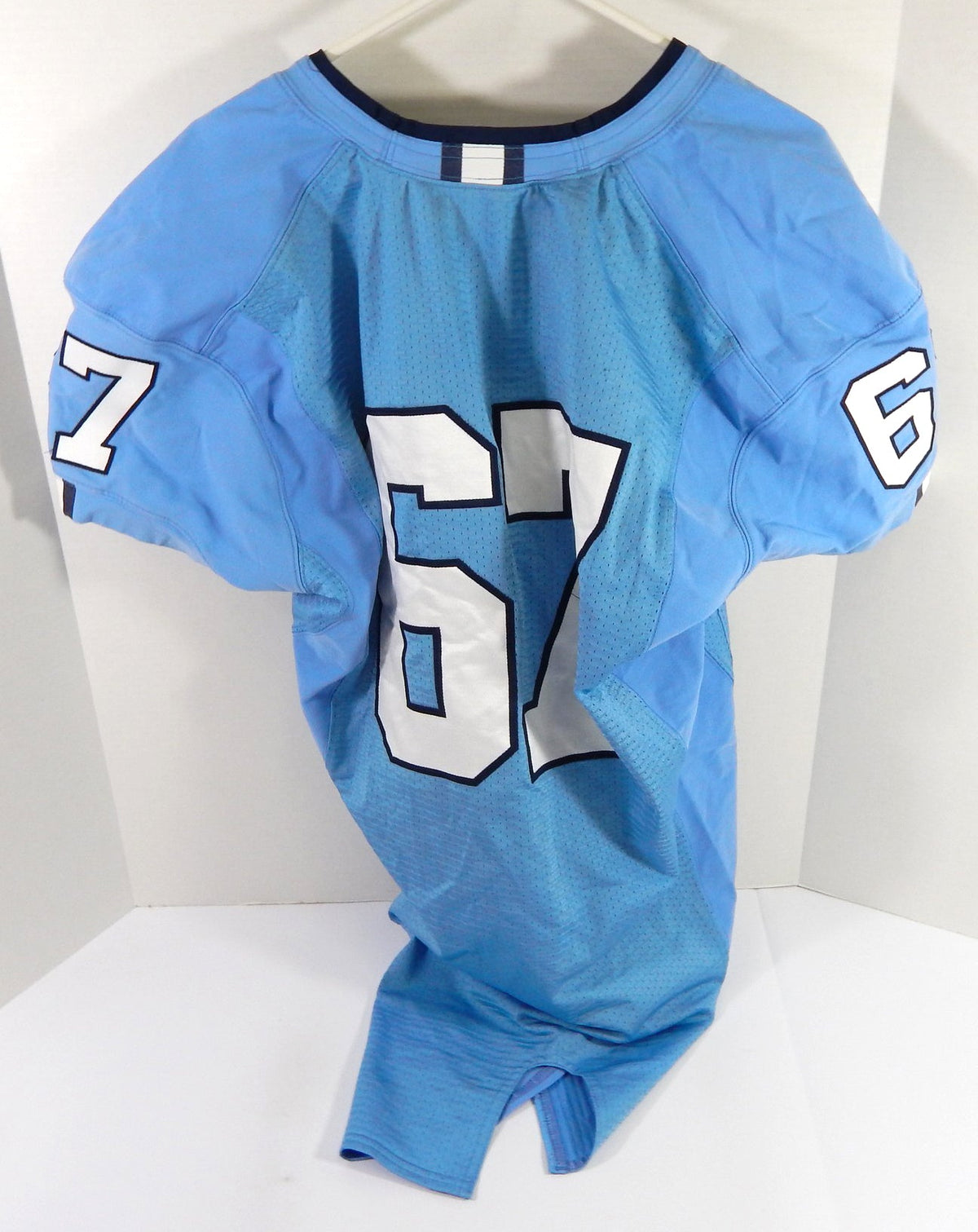 2008-12 North Carolina Tar Heels UNC #67 Game Used Blue Jersey NP Rem 46 DP54163 - DP54163