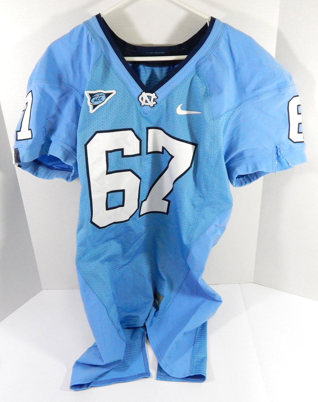 2008-12 North Carolina Tar Heels UNC #67 Game Used Blue Jersey NP Rem 46 DP54163 - DP54163