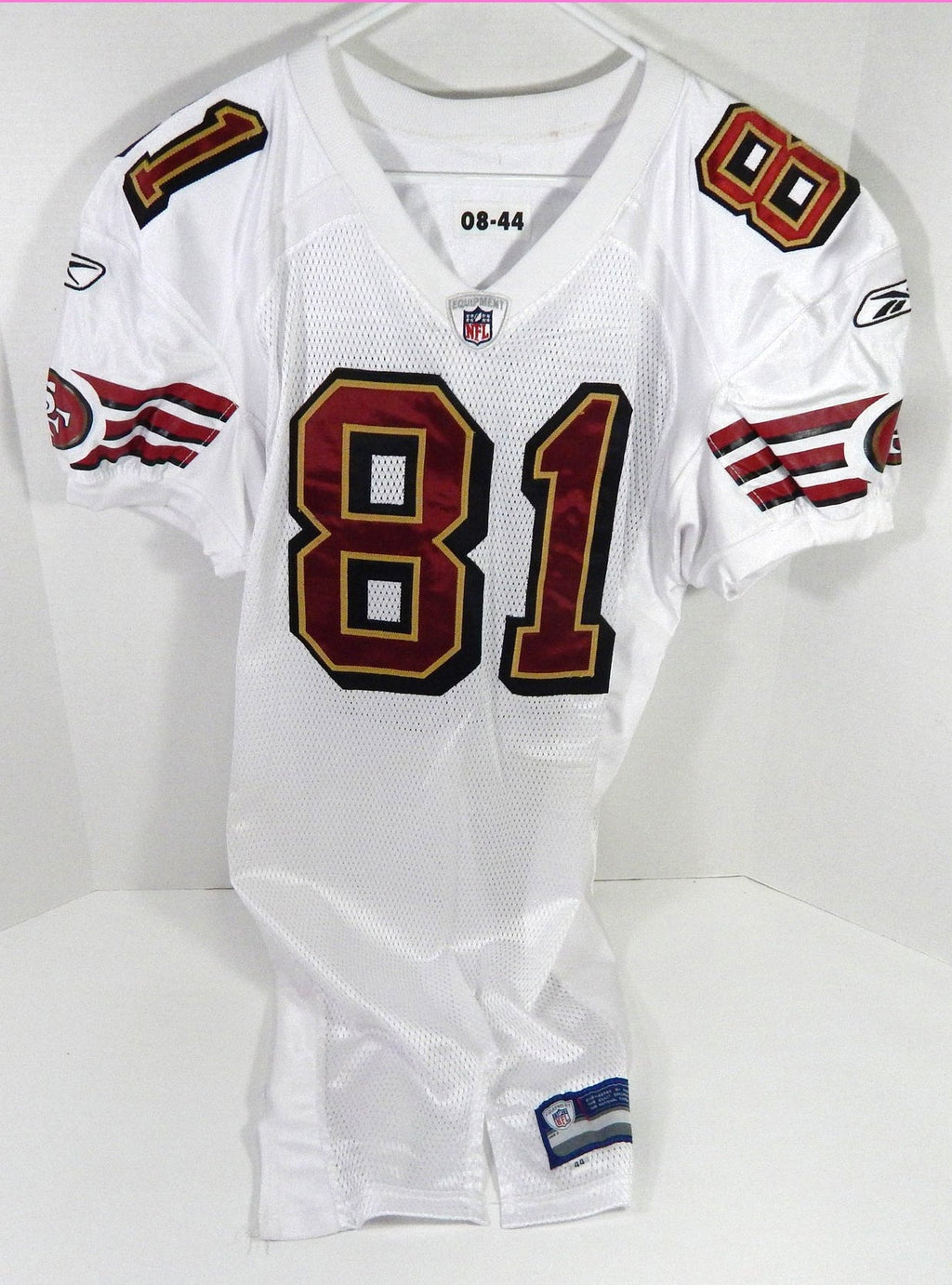 2008 San Francisco 49ers Cam Colvin #81 Game Issued White Jersey 44 DP57913 - DP57913